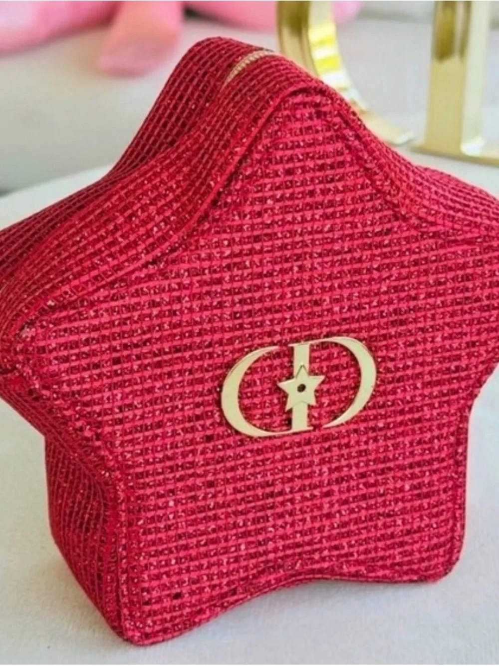 NIB / GWP Dior Beauty Lunar New Year Gift Set - Red Star Pouch & Shopping Bag